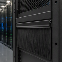 Sikat Penahan Debu Rak Server, Sikat Anti Statis untuk Pusat Data, Segel Sikat Saluran Aluminium