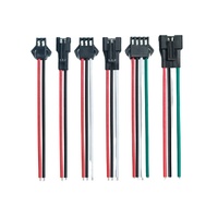 JST SM 2.50mm 2 3 4 5 Pin erkek dişi konnektör çoklu maça telleri için LED şeritler lamba sürücü kablo demeti
