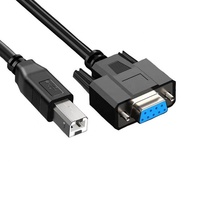 Cable personalizado tipo B USB B macho a DB9 hembra RS232 para Escáner de código de barras a impresora