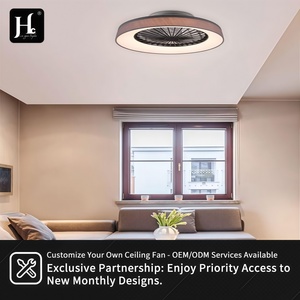 <b>Modern</b> <b>Ceiling</b> Fan <b>Light</b> with <b>LED</b> Warm White Illumination Aluminum Body Surface Mounted for Living Room - Product Image 3