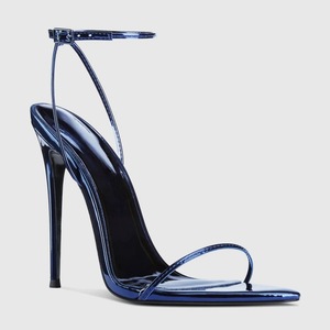 Zapatos de Tacón Alto de Charol con Tiras Estrechas Estilo Romano para Mujer, Zapatos de Fiesta con Punta Puntiaguda, Sandalias de Mujer de Alta Calidad - Product Image 3