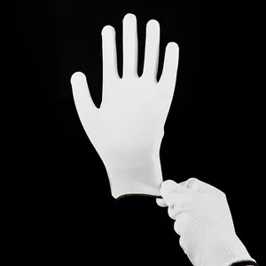 Endüstriyel çalışır PU eldiven parmak düşük fiyat PU eldiven PU kaplamalı iş eldiveni