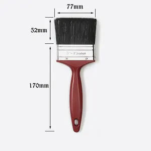 Chinese Factory directly sale Plastic handle Painting Brush Pure Black bristle hair OEM logo Cheap Painting brush