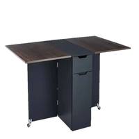 Table à manger pliante pour petit appartement, style moderne minimaliste nordique, fonctionnelle, extensible, rectangulaire, plateau en bois de chêne massif