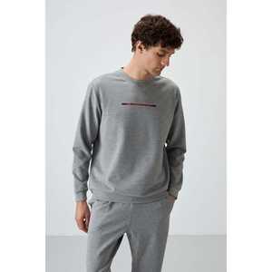 Ensemble de survêtement pour homme en coton gris mélangé, coupe confortable, style décontracté, vêtements pour adultes - Product Image 4