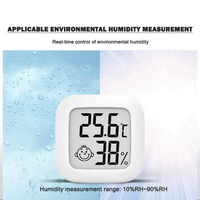 Termometer Higrometer Digital Dalam Ruangan, Monitor Suhu dan Kelembapan Ruangan LCD Mini dengan Fitur Kenyamanan, Dapat Dipasang di Dinding & Meja