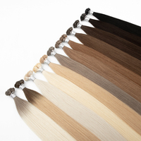 Extensions de cheveux à pointe K doublement étirées, kératine, cuticules alignées, cheveux humains Remy, vente en gros, usine, cheveux naturels lisses de donneur