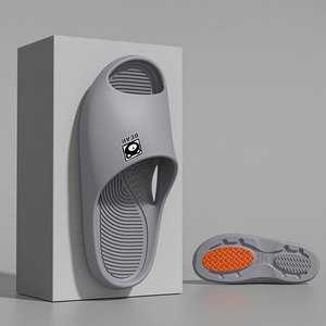 Pantuflas de Oso Grises, Gruesas, de Tacón Plano, Antideslizantes, de Secado Rápido, para Interiores, Hogar, Verano, para Hombres y Mujeres, Tallas M, L, XL - Product Image 1