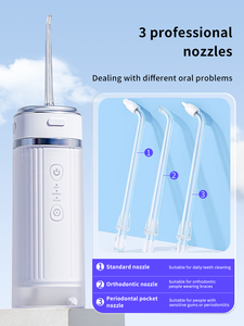 Nuevo <span class=keywords><strong>Irrigador</strong></span> Bucal Eléctrico <span class=keywords><strong>de</strong></span> Lujo Personalizado, Portátil, <span class=keywords><strong>de</strong></span> Limpieza Profunda, Impermeable IPXY, Inalámbrico, con Tanque <span class=keywords><strong>de</strong></span> Agua Incorporado, para el Cuidado <span class=keywords><strong>de</strong></span> las Encías - Product Image 5