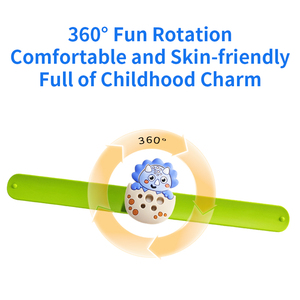 Braccialetto Personalizzato con Design Dinosauro per Oli Essenziali, Supporto 360° °   Braccialetto Antizanzare Rotante a Cartoni Animati per Bambini - Estivo - Product Image 4