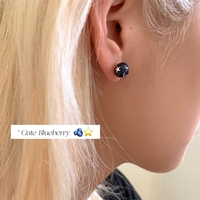 Boucles d'oreilles clous Myrtille Douces et Tendances pour Femme - Style Forêt, Polyvalentes, Aiguille en Argent Haut de Gamme, Luxe Léger