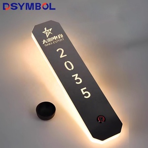2025 NEW DSYMBOL Led <strong>House</strong> Number <strong>Plaque</strong> Hotel Doorplate Electronic Door Plate Custom Room Number Signs LED Illuminated - Product Image 4