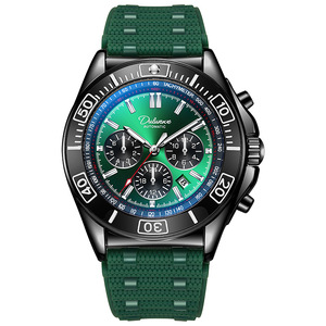 Dulunwe 6069 nouveau modèle chronographe bracelet en acier multifonctionnel trois yeux Six <span class=keywords><strong>aiguilles</strong></span> lumineux <span class=keywords><strong>montre</strong></span> mécanique étanche pour hommes - Product Image 2