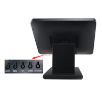 Monitor de Computadora de 15 Pulgadas, Monitor LCD con Pantalla Táctil y Entrada VGA/AV/TV/BNC