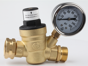 Su sistemleri için göstergesi yüksek akış pirinç vana ile ayarlanabilir su basıncı regülatörü - Product Image 5