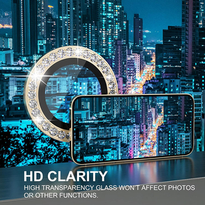 <span class=keywords><strong>Protection</strong></span> d'objectif d'appareil photo en verre avec paillettes diamantées <span class=keywords><strong>pour</strong></span> <span class=keywords><strong>iPhone</strong></span> 17, 17 Air, Pro, Pro Max, AIR - Accessoires de <span class=keywords><strong>protection</strong></span> - Product Image 3