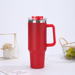 Car H1.0 <b>Handle</b> <b>Travel</b> Tumbler 40oz Double Wall Vacuum <b>Mug</b> Lid Straw Anti-Slip OEM Custom Logo - Product Image 5