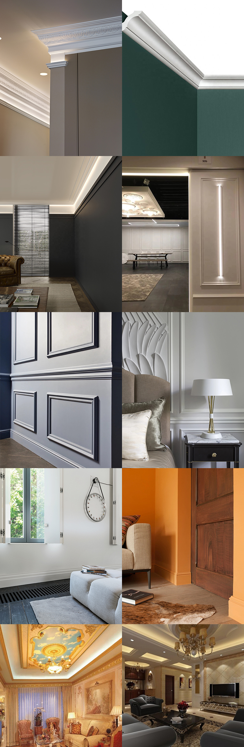 Plastic Baseboard Skirting Board Cornice Moulding