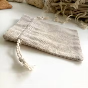 Custom Logo Jute Jewelry Sack Linen <b>Drawstring</b> Gift Pouches and Shopping <b>Bag</b> with Letter Pattern for <b>Makeup</b> Storage - Product Image 2