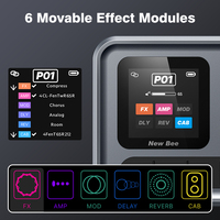 Pedal de Guitarra Multiefectos de Bolsillo al por Mayor con 80 Presets, Procesador de Efectos de Guitarra con 6 Módulos de Efectos
