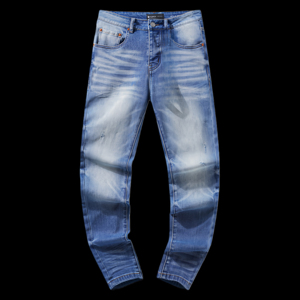 Dropshipping <b>Men's</b> Slim Straight Jeans Pants High Quality Hip Hop <b>Stretch</b> Ripped Denim Mid Waist Y2k Streetwear Trouser for <b>Men</b> - Product Image 4