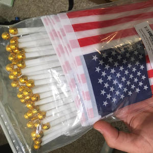 Vente en gros 2023 drapeaux à main de pays et publicité Ad Polyester, petite impression personnalisée, drapeau ondulé à la main - Product Image 6