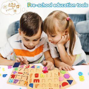 Wooden Puzzles , Wooden Alphabet Number <strong>Shape</strong> Puzzles Toddler <strong>Learning</strong> Puzzle Toys - Product Image 4