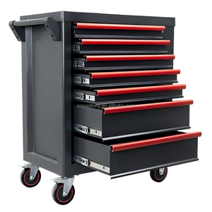 Chất Lượng Cao Modular Xe Đẩy Cán Nhiệm Vụ Nặng Nề Thép Kim Loại Lưu Trữ Hội Thảo Làm Việc Băng Ghế Dự Bị Con Lăn Nhà Để Xe 7 Ngăn Kéo Công Cụ Tủ - Product Image 2