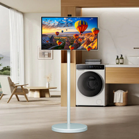 Televisor Inteligente LED 4K Portátil de 27 Pulgadas, 8GB+256GB, Android 15, Cámara de 12MP, Octa-core, para Entretenimiento en el Hogar