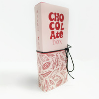 Boîte cadeau alimentaire en papier kraft écologique personnalisée avec logo en relief, emballage de truffes au chocolat en matériau recyclé, vente en gros