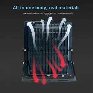 Đèn pha <span class=keywords><strong>LED</strong></span> ngoài trời 100W chống nước, đèn quảng cáo cho công trường xây dựng, nhà máy, chiếu sáng cảnh quan, chip COB 5054 - Product Image 3