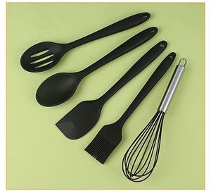 BPA Free Heat-Resistant <b>Silicone</b> Turner Spatula Spoon Cooking <b>Tools</b> 10PCS Food <b>Silicone</b> Kitchen Utensils Cooking Spatula Sets - Product Image 5