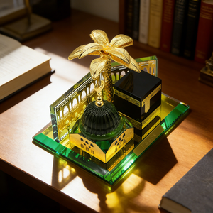 2026 Crystal Glass gold Mubarak Home <b>Table</b> Decorations Islamic Muslim Festival Ramadan Supplies Saudi Arabian So - Product Image 1
