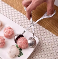 Alat Pembuat Bakso Sendok Penjepit Peralatan Dapur Cetakan Klip Bola Nasi Perlengkapan Pembuat Pangsit Alat Dapur Pembuat Bakso Sup