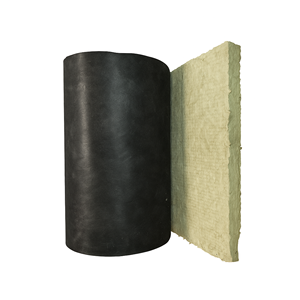 Kaihua kh-b lớp không cháy một 80 kg/m³ Đen/Trắng phải đối mặt với đá khoáng len CuộN đá len Chăn cho phòng âm thanh - Product Image 2