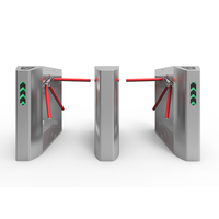 Tourniquet trépied à 3 bras en acier inoxydable avec lecteur RFID et reconnaissance faciale anti-écrêtlement pour gymnases et musées