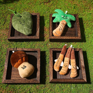 Porte-clés de voyage en peluche culturel et créatif du Yunnan - Figurines en peluche champignons Morille et Porcini, jouets pendentifs 3,54 pouces PP - Product Image 3