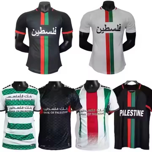 Maglia da Calcio per Adulti di Alta Qualità Nuova Stagione, Uniformi di Squadra di Prima Classe, Maglietta da Calcio con Logo Lavorato a Maglia Termotrasferibile, Palestina 100% - Product Image 5