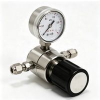 Vanne de régulation de gaz à diaphragme en acier inoxydable 316L avec manomètre, régulateur de gaz tropical antirouille pour conduite de gaz GPL et gaz de ville