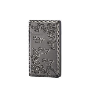 Dilang Classic <b>Windproof</b> Cigarette <b>Lighter</b> Butane Fuel Refillable Retro Engraved Design Men's Gift - Product Image 2