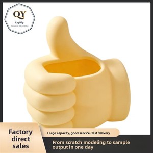 Nuevo Portalápices Creativo 3D con Diseño de Gesto, Decoración de Escritorio con Diseño de Viento, Adornos QY-2866, Arte Moderno para la Vuelta al Cole - Product Image 5