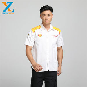 メンズワークウェア半袖シェルシャツサマーワークウェアスタッフワーキングユニフォーム - Product Image 6