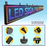 Cartelera de texto rodante Pantalla LED P10 para exteriores para tienda minorista Centro comercial Nombre frontal Pantalla de desplazamiento IP65 Señal de programa LED