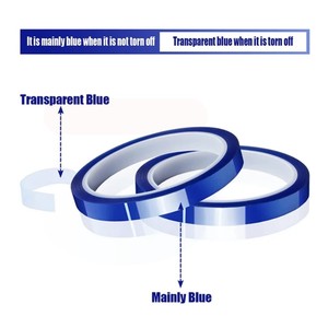 Ruban de polyester PET de <span class=keywords><strong>masquage</strong></span> adhésif en silicone bleu simple face à haute adhérence pour la sublimation des hautes températures résistantes au verre - Product Image 2