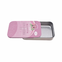 Boîte en métal à couvercle coulissant pour parfum solide - Contenant de rangement rectangulaire en fer blanc personnalisé pour bonbons