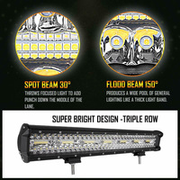 Barre lumineuse LED 360W à 3 yeux, super lumineuse, pour camions 4x4, SUV, Jeep, toit de voiture, pare-chocs, lampe modifiée, CE IP68