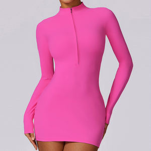 Ropa DE TENIS personalizada Vestido de tenis de una pieza Vestido de manga larga Ropa deportiva Vestido de mujer Falda corta - Product Image 6