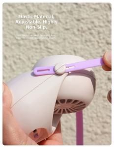 Portable Wearable Neck Fan USB Rechargeable <b>Mini</b> Personal Cooling Fan for Commuting <b>Desk</b> Use - Product Image 2