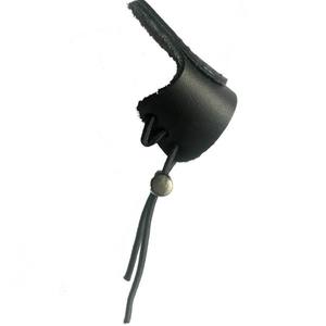 Ztc375 Protège-doigts de tir à l'arc en cuir de vachette, style mongol, avec anneau de pouce, noir et marron, unisexe, protection de base pour arc classique - Product Image 4
