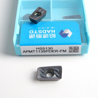 HADSTO Original APMT1135PDER-FM HS5130 APMT1135 Plaquettes en carbure pour outils de tournage et de fraisage CNC, Lames de coupe pour tours et fraiseuses